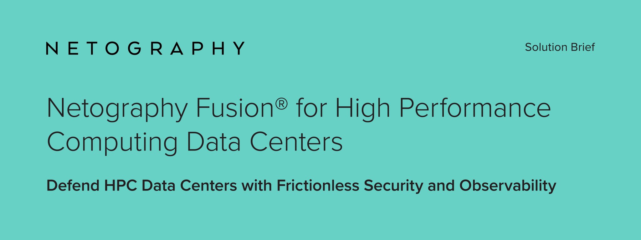 Netography Fusion for High Performance Computing Data Centers